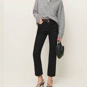Reformation Cynthia Mid Rise Cropped Jeans 28